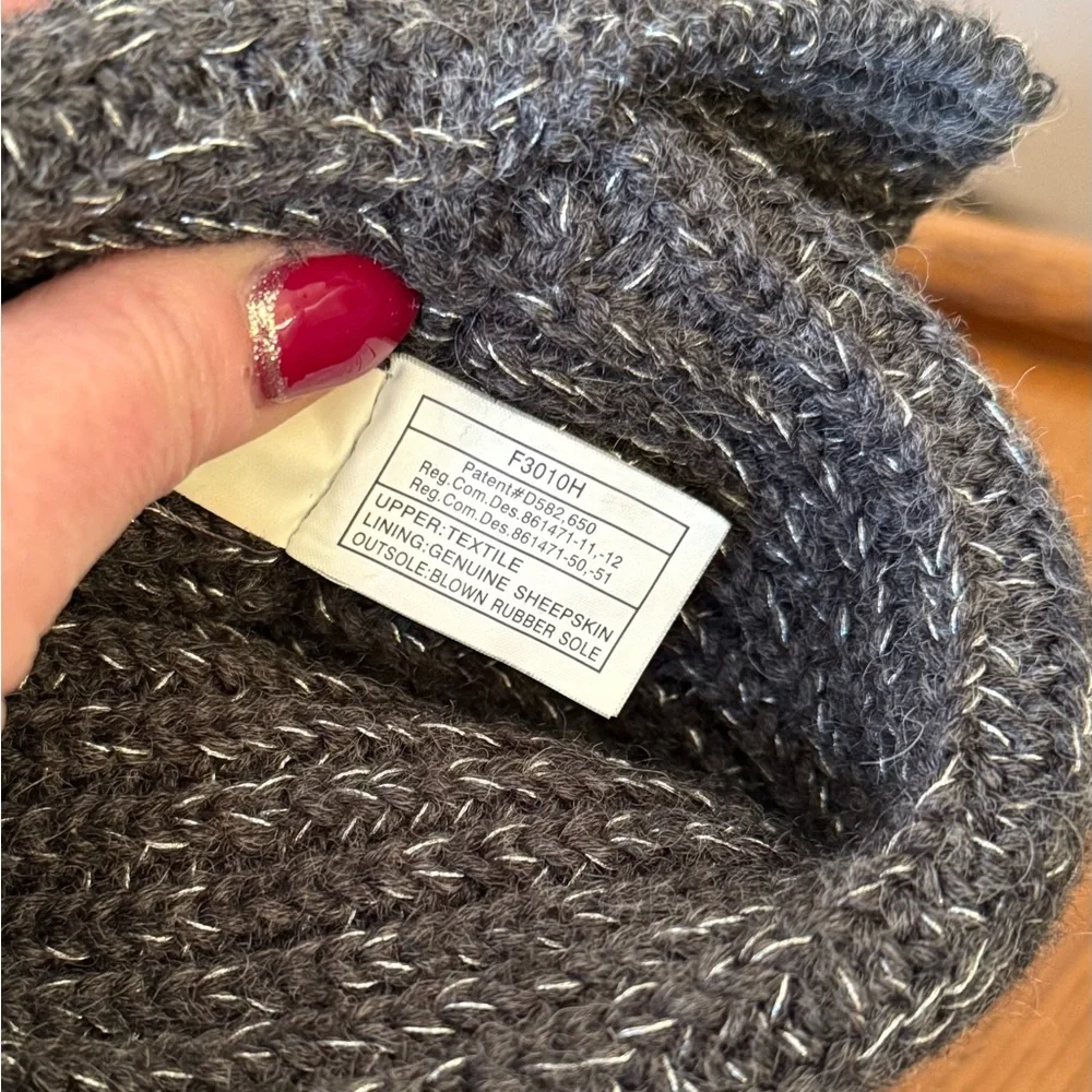 UGG Gray and Silver Knit Boots Size 7 - Picture 4 of 7